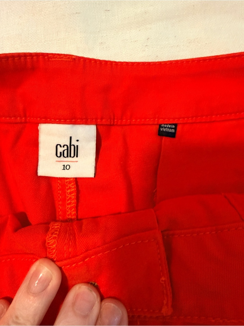 Cabi Utility Trouser Pants Size 10 Coral Orange Straight Leg Style 6046 - Picture 6 of 12